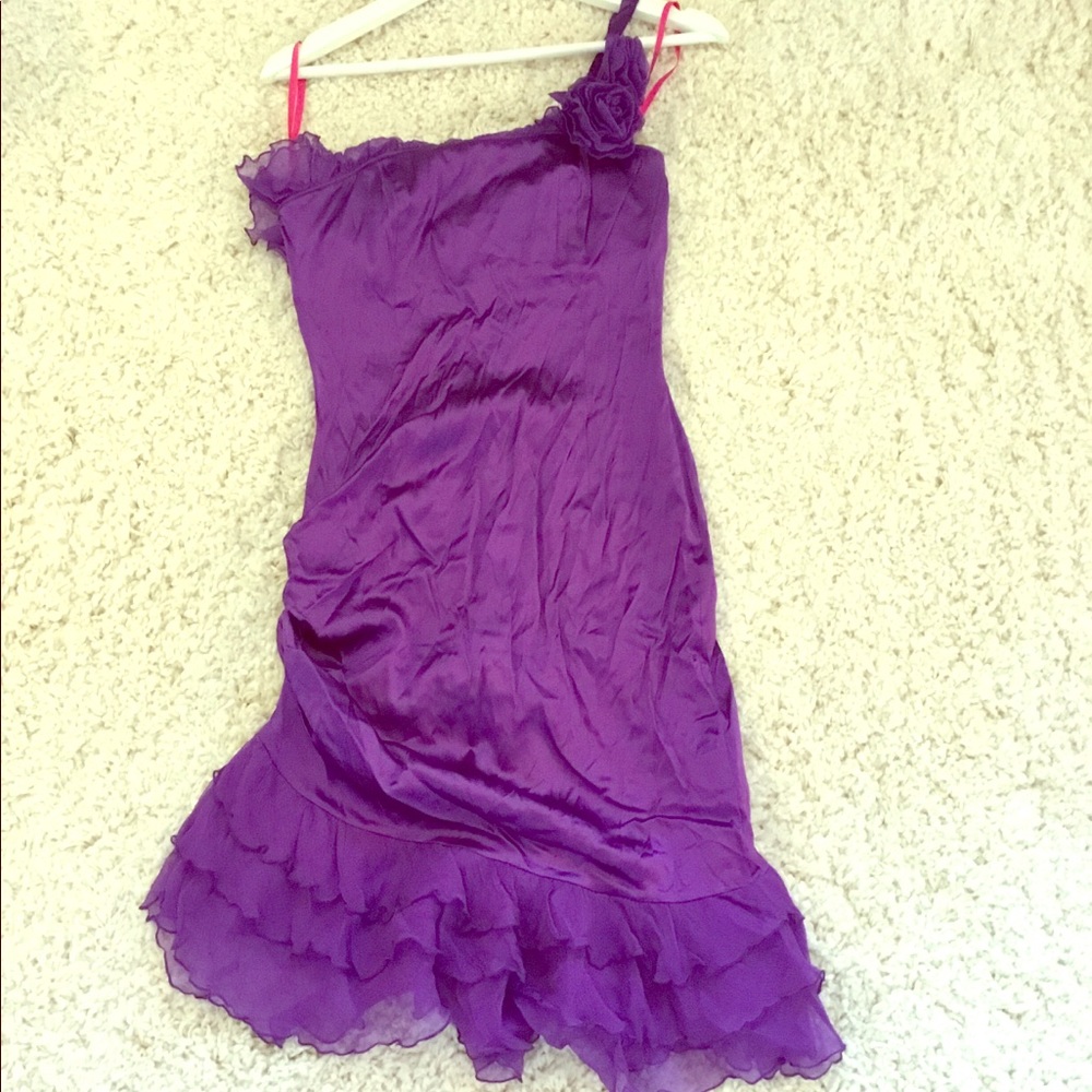 Betsey Johnson Purple Asymmetrical Dress
